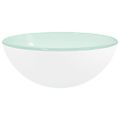 vidaXL Umývadlo tvrdené sklo 30x12 cm biele
