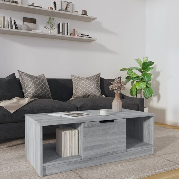 vidaXL Konferenčný stolík sivý dub sonoma 102x50x36cm kompozitné drevo