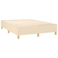 vidaXL Posteľný rám boxspring s matracom krémový 140x200 cm látka