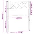vidaXL Kovové náhradné čelo postele biele 90 cm
