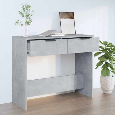 vidaXL Konzolový stolík betónovo sivý 90x36x75 cm spracované drevo