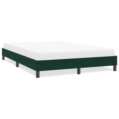 vidaXL Rám postele bez matraca Tmavo zelená 140x220 cm Zamat
