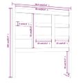 vidaXL Čelo postele sivé 95,5x4x100 cm masívna borovica