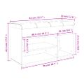 vidaXL Lavička na topánky čierna 82x32x45,5 cm kompozitné drevo