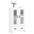 vidaXL Vysoká skrinka biela 69,5x31x115 cm kompozitné drevo