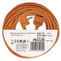Prodlužovací kabel EMOS P01120 spojka 20m / 1 zásuvka / oranžový / PVC / 230 V / 1,5 mm2