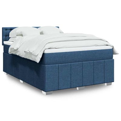 vidaXL Boxspring posteľ s matracom modrý 140x190 cm látka