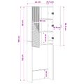 vidaXL Toaletná skriňa HAARLEM Dub artisan 66 x 25,5 x 190 cm