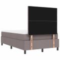 vidaXL Posteľ s pružinovým rámom Sivohnedá 120 x 200 cm látka