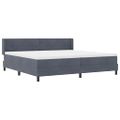 vidaXL Posteľ s pružinovým rámom Tmavo šedá 200 x 200 cm Zamat