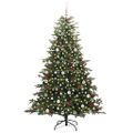 vidaXL Umelý vianočný stromček Zelená 240 cm PVC, kov a plast