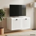 vidaXL Nástenná TV skrinka Biela 59,5 x 31 x 30 cm Kompozitné drevo