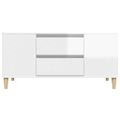 vidaXL TV skrinka lesklá biela 102x44,5x50 cm spracované drevo
