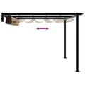 vidaXL Altánok 400 x 300 x 200 cm Sivohnedá Polyester