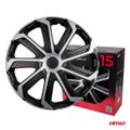 Poklice Evo 15" čierno-strieborná sada 4ks COLOR BOX