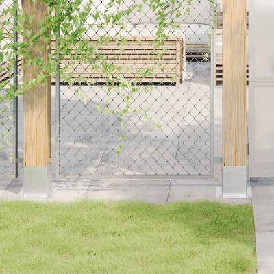 vidaXL Podnože stĺpikov štvorcové 4 ks Strieborná 101x101 mm
