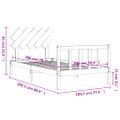 vidaXL Rám postele s čelom medovohnedý 100x200 cm masívne drevo