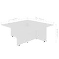 vidaXL Konferenčný stolík biely 79,5x79,5x30 cm drevotrieska
