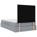 vidaXL LED úložná posteľ s matracom Svetlosivá 120 x 200 cm Látka