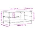 vidaXL Konferenčný stolík dub sonoma 90x49x40 cm kompozitné drevo