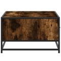 vidaXL Konferenčný stolík dymový dub 90x57x35 cm kompozit. drevo a kov
