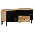 vidaXL TV skrinka 100x33x46 cm, mangový masív