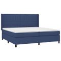 vidaXL Boxspring posteľ s matracom modrá 200x200 cm látka