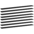 vidaXL Prídavné police 8 ks, lesklé čierne 100x10x1,5 cm, drevotrieska