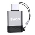 BWOO Adaptér USB - USB-C Sivý OTG BZ-35