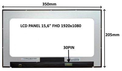 LCD PANEL 15,6'' FHD 1920x1080 30PIN MATNÝ IPS / BEZ ÚCHYTOV