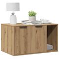vidaXL Uzavretý box na stelivo dub artisan 80x50x45cm kompozitné drevo