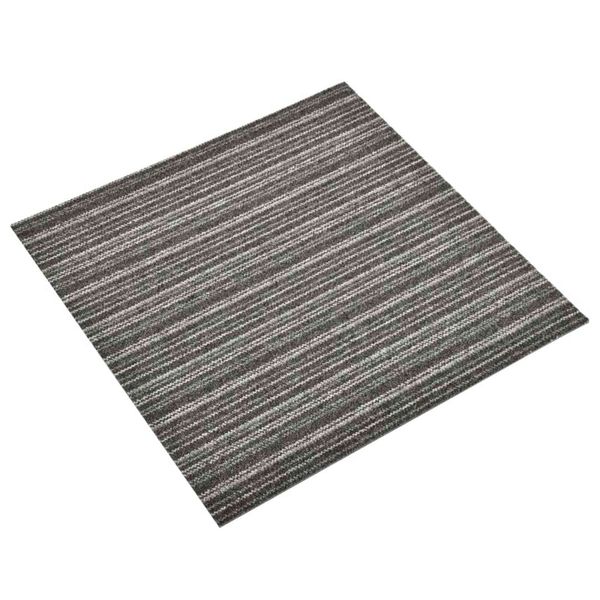 vidaXL Koberec 20 pcs Pruhovaná antracitová 50 x 50 cm