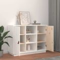 vidaXL Komoda biela 100x40x75 cm borovicový masív
