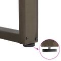 vidaXL Nohy konzolového stolíka v tvare U, 2 ks, prírodná oceľ, 38 x (72-73) cm, oceľ