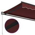 vidaXL Ručne zaťahovacia markíza vínová 350x250 cm