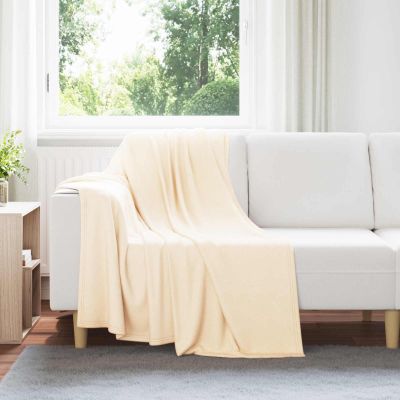 vidaXL Prikrývky na hodenie 24 pcs Krémová 170 x 130 cm Flís