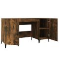 vidaXL Stôl dymový dub 140x50x75 cm spracované drevo