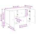 vidaXL Servírovacia skriňa Čierna 89 x 34,5 x 60 cm Kompozitné drevo