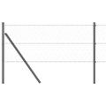 vidaXL Hexagonálny plotový základ 10 x 0,6 m PVC potiahnutá oceľ Sivá