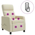 vidaXL Masážne relaxačné kreslo Krémová Umelá koža