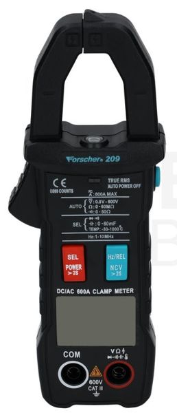 Kliešťový multimeter FORSCHER FS209, LCD, True RMS, automatický Klešťový multimetr FORSCHER FS209, LCD, True RMS, automatický