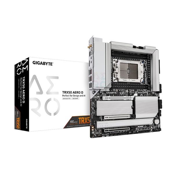 GIGABYTE TRX50 AERO D GIGABYTE TRX50 AERO D / AMD TRX50 / sTR5 / 4x DDR5 DIMM / M.2 / USB-C / DP / E-ATX