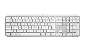 Logitech klávesnica MX Keys S/ bezdrôtová/ Bluetooth/ USB-C/ US layout/ bielo-sivá Klávesnica, bezdrôtová, Bluetooth, 2,4GHz, US layout, podsvietená, USB-C nabíjanie, bielo-sivá