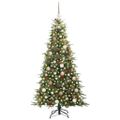 vidaXL Umelý Sklápací Vianočný Stromček s 300 LED-i 180 cm PE a PVC
