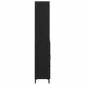 vidaXL Highboard Čierny dub 69,5 x 34 x 180 cm Kompozitné drevo