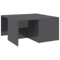 vidaXL Konferenčné stolíky 4ks lesklé sivé 33x33x33cm kompozitné drevo