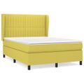 vidaXL Boxspring posteľ s matracom zelená 140x190 cm látka