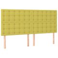vidaXL Čelo postele s LED zelené 200x5x118/128 cm látka