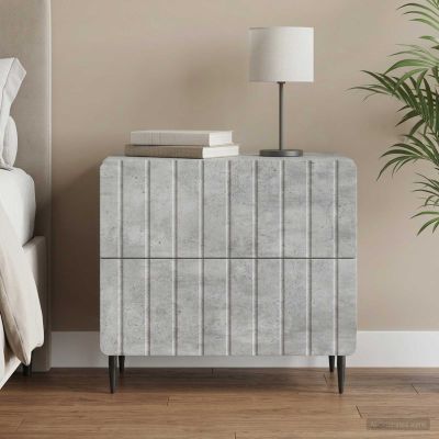 vidaXL Nočný stolík Betónovo sivá 62 x 34,5 x 49,5 cm Kompozitné drevo