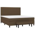 vidaXL Boxspring posteľ s matracom tmavohnedá 180x200 cm látka